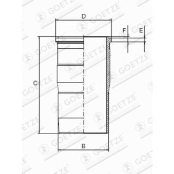 Chemise de cylindre GOETZE ENGINE 14-451190-00