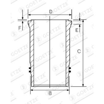 Chemise de cylindre GOETZE ENGINE 14-480080-00