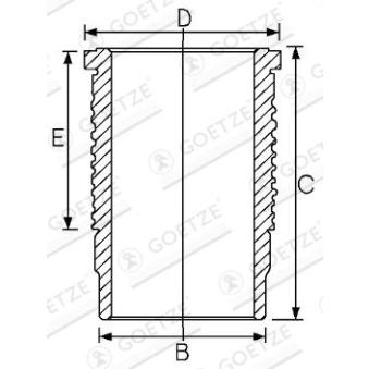 Chemise de cylindre GOETZE ENGINE