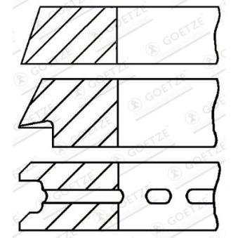 Jeu de segments de pistons GOETZE ENGINE 08-990700-00