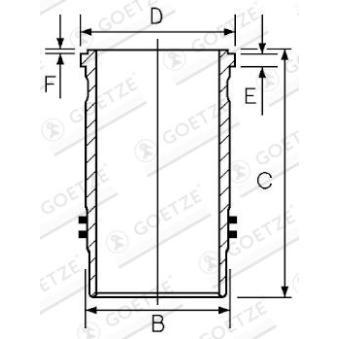 Chemise de cylindre GOETZE ENGINE 15-450190-00