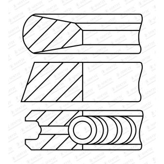 Jeu de segments de pistons GOETZE ENGINE 08-445200-10