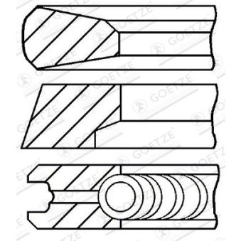 Jeu de segments de pistons GOETZE ENGINE 08-434400-00