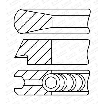 Jeu de segments de pistons GOETZE ENGINE 08-181700-30