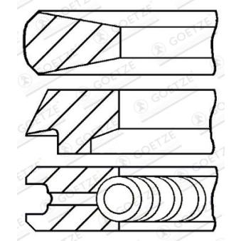 Jeu de segments de pistons GOETZE ENGINE 08-428000-00