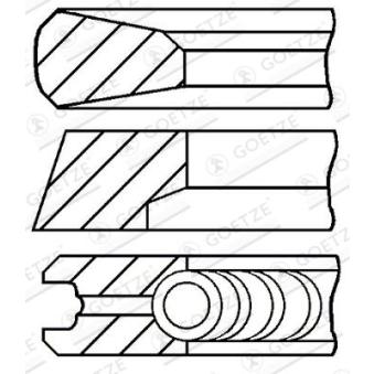 Jeu de segments de pistons GOETZE ENGINE 08-136000-00
