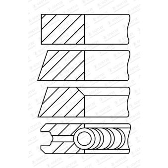 Jeu de segments de pistons GOETZE ENGINE 08-407000-10