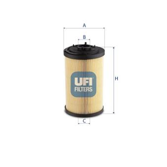 Filtre, système hydraulique de travail UFI 83.076.00