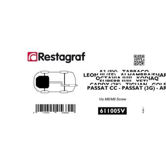 Kit de clip de fixation, carrosserie RESTAGRAF 611005V