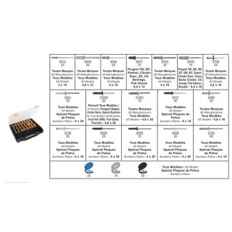 Assortiment, rivets aveugles RESTAGRAF 96