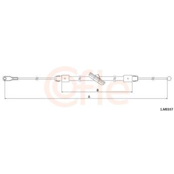 Tirette à câble, frein de stationnement COFLE 92.1.ME037