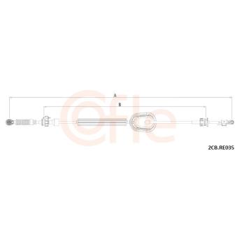 Tirette à câble, boîte de vitesse manuelle COFLE 92.2CB.RE035