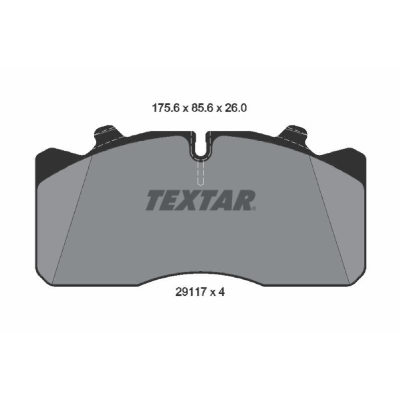 Jeu de 4 plaquettes de frein arrière TEXTAR 2911701 - Visuel 1