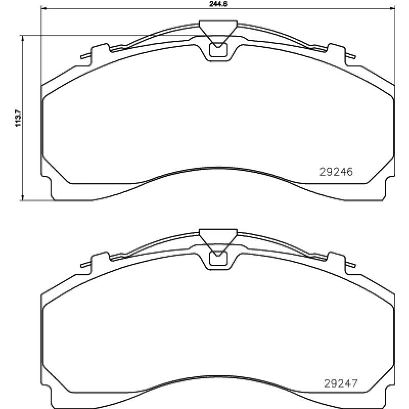 Jeu de 4 plaquettes de frein avant TEXTAR 2924601 - Visuel 1
