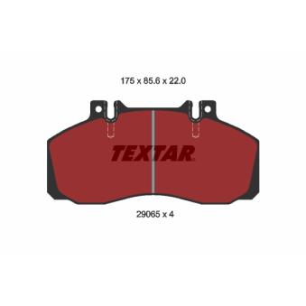 Jeu de 4 plaquettes de frein avant TEXTAR 2906504