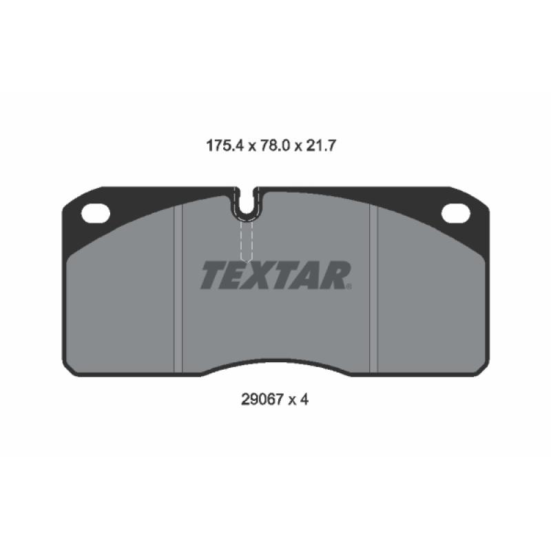 Jeu de 4 plaquettes de frein avant TEXTAR 2906705 - Visuel 1