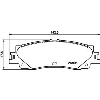 Jeu de 4 plaquettes de frein avant TEXTAR 2683101