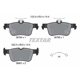 Jeu de 4 plaquettes de frein avant TEXTAR 2678401