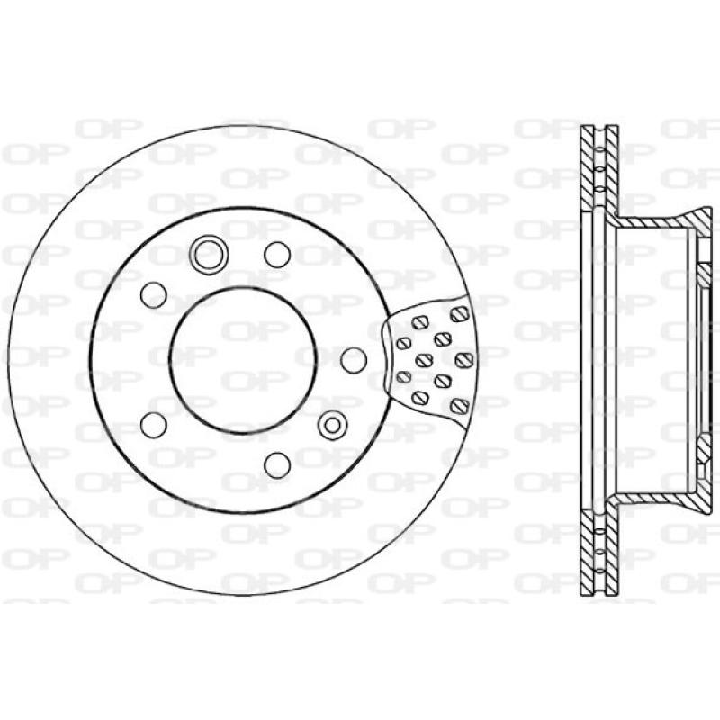 Jeu de 2 disques de frein avant OPEN PARTS BDA1706.20 - Visuel 1