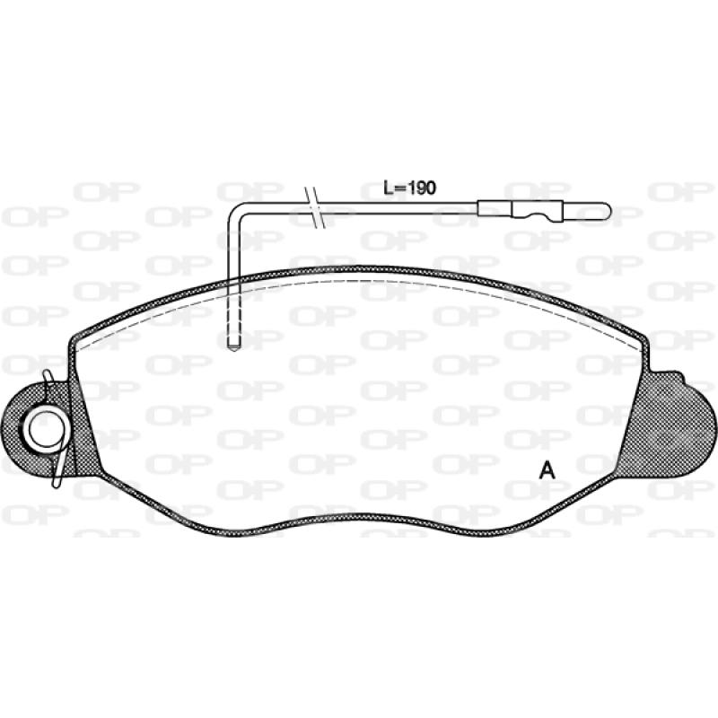 Jeu de 4 plaquettes de frein avant OPEN PARTS BPA0772.22 - Visuel 1