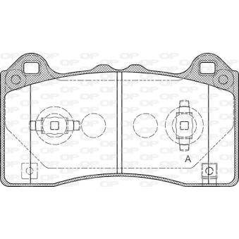 Jeu de 4 plaquettes de frein avant OPEN PARTS BPE1736.12