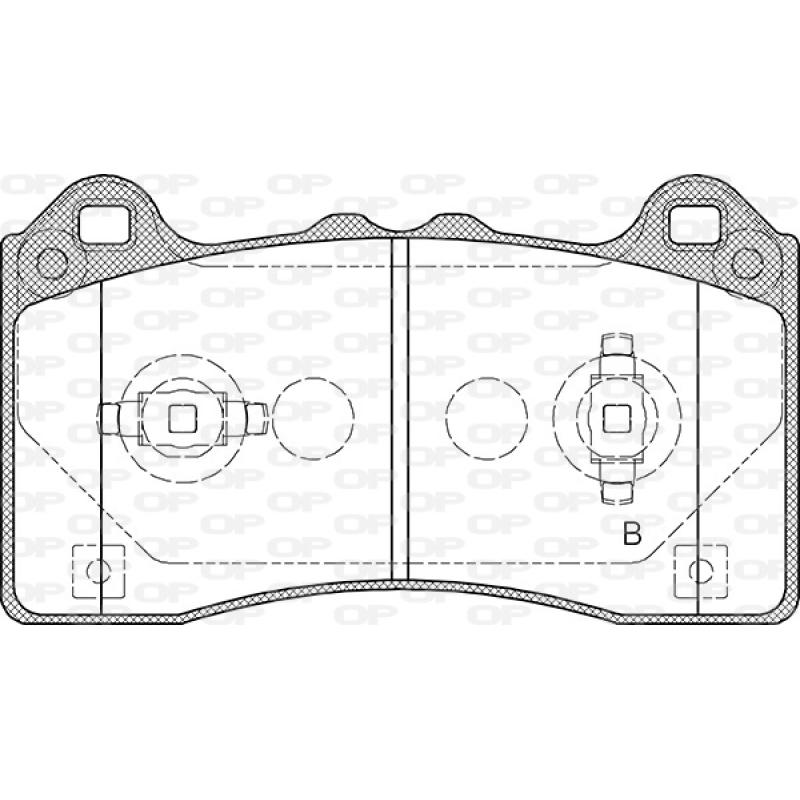 Jeu de 4 plaquettes de frein avant OPEN PARTS BPE1736.12 - Visuel 1
