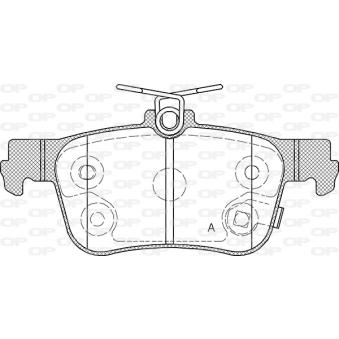 Jeu de 4 plaquettes de frein avant OPEN PARTS BPE1551.28