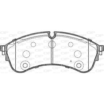 Jeu de 4 plaquettes de frein avant OPEN PARTS BPA1847.00
