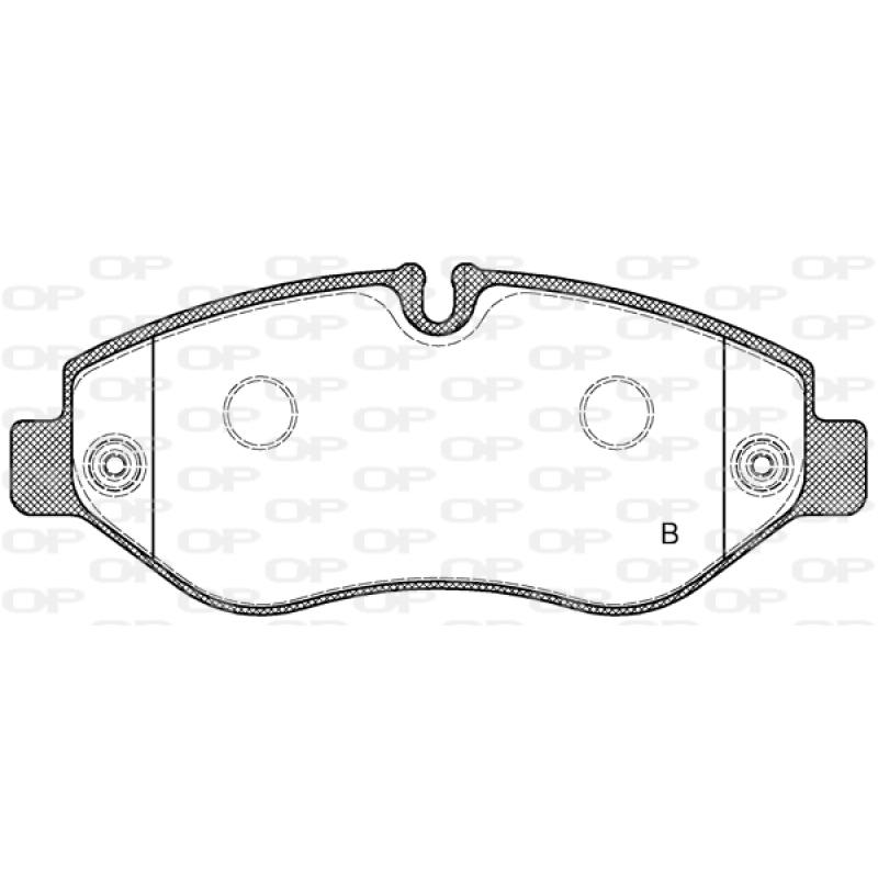 Jeu de 4 plaquettes de frein avant OPEN PARTS BPA1245.02 - Visuel 2