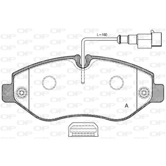 Jeu de 4 plaquettes de frein avant OPEN PARTS BPA1245.02