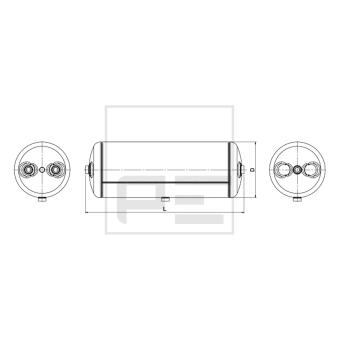 Réservoir d'air, système d'air comprimé PE Automotive 036.360-80A