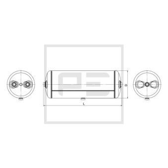 Réservoir d'air, système d'air comprimé PE Automotive 076.451-80A