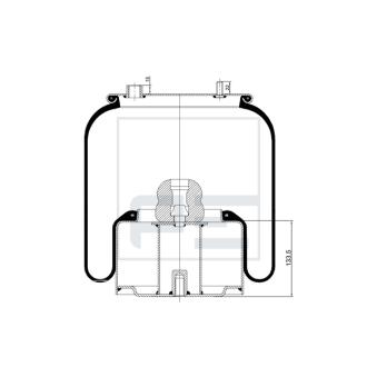 Ressort pneumatique, suspension pneumatique PE Automotive 084.067-71A