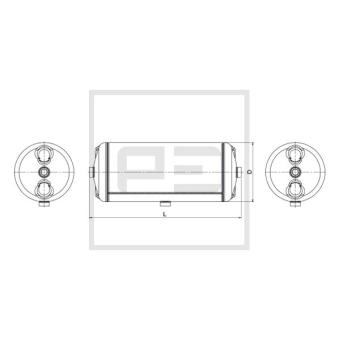 Réservoir d'air, système d'air comprimé PE Automotive 126.242-80A