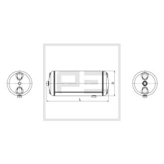 Réservoir d'air, système d'air comprimé PE Automotive 126.240-80A