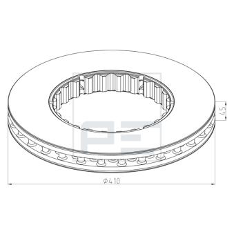 Jeu de 2 disques de frein avant PE Automotive 146.223-10A
