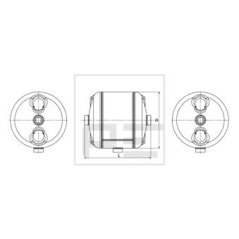 Réservoir d'air, système d'air comprimé PE Automotive 146.503-80A