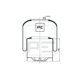 Ressort pneumatique, suspension pneumatique PE Automotive 084.455-73A