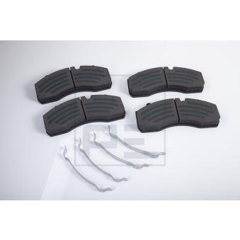 Jeu de 4 plaquettes de frein avant PE Automotive 086.351-00A