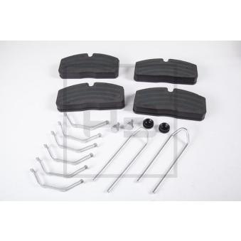 Jeu de 4 plaquettes de frein avant PE Automotive 086.347-00A