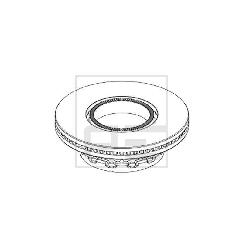 Jeu de 2 disques de frein avant PE Automotive 026.682-00A - Visuel 1