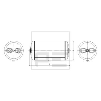 Réservoir d'air, système d'air comprimé PE Automotive 016.224-80A
