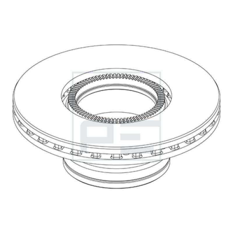 Jeu de 2 disques de frein avant PE Automotive 106.206-00A - Visuel 1