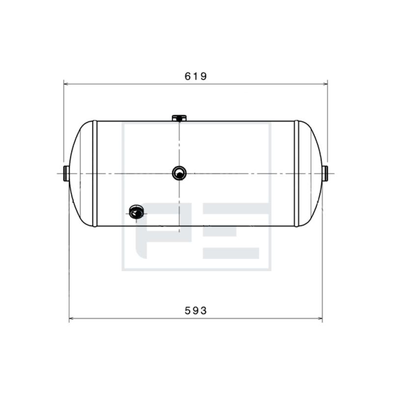 Réservoir d'air, système d'air comprimé PE Automotive 106.509-80A - Visuel 1