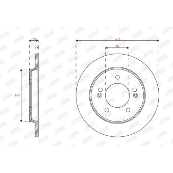 Jeu de 2 disques de frein avant JURID 563592JC