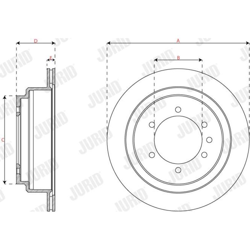 Jeu de 2 disques de frein avant JURID 563864J-1 - Visuel 2