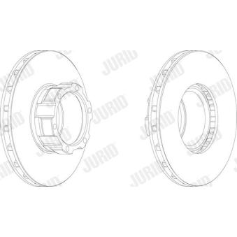 Jeu de 2 disques de frein avant JURID 567770J