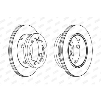 Jeu de 2 disques de frein arrière JURID 567810J