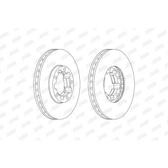 Jeu de 2 disques de frein avant JURID 569231J