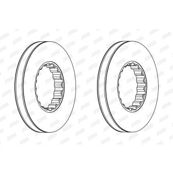 Jeu de 2 disques de frein arrière JURID 569216J